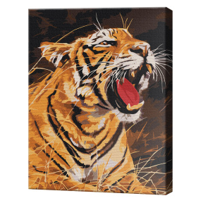 Răcnetul tigrului, 30x40cm, pictură pe numere