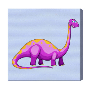 Dino violet 20x20 cm, pictură pe numere