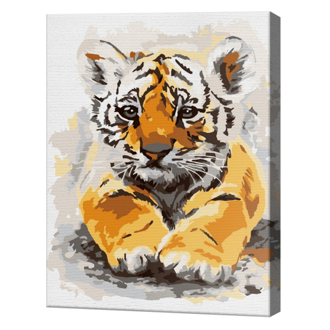 Тигренок 20x30 см, картина по номерам