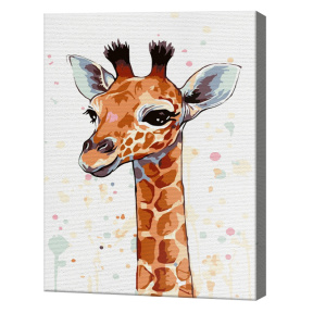 Girafă 20x30 cm, pictură pe numere