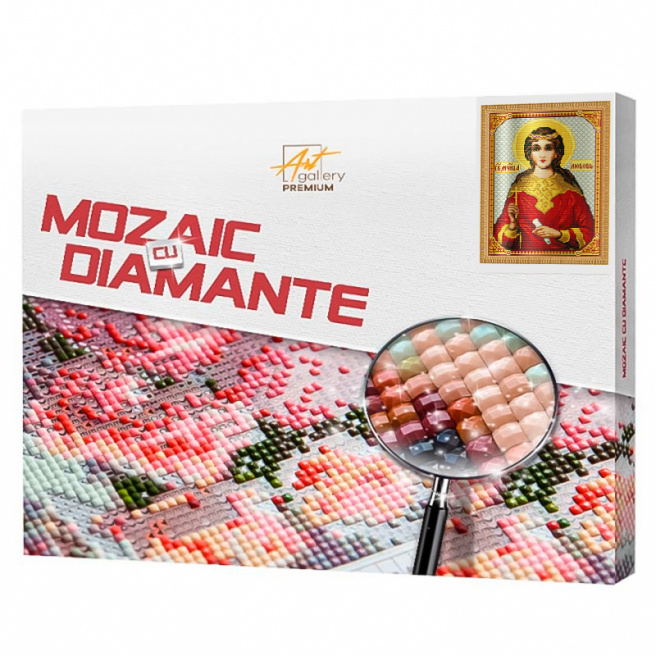 Sfânta Mucenița Liubov 40x50 cm, mozaic cu diamante pătrate