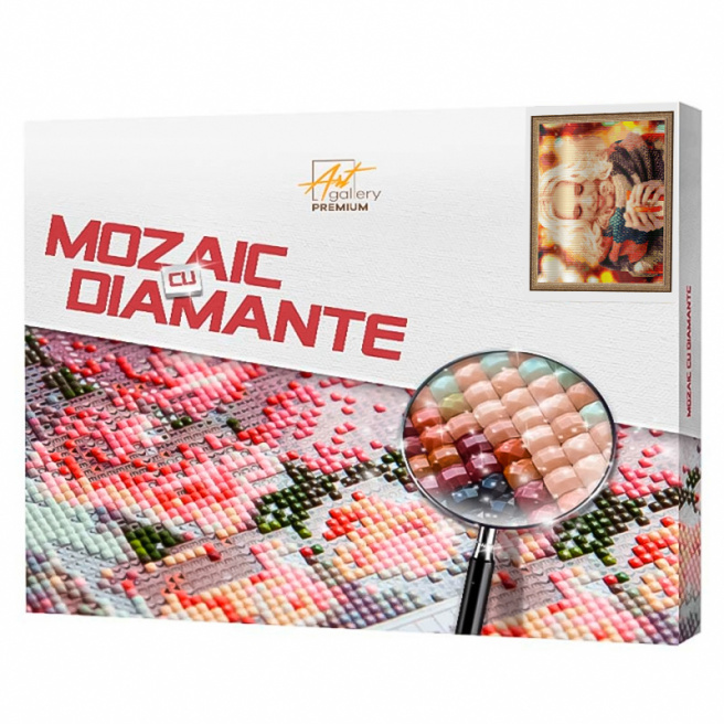 Toamna caldă 40x50 cm, mozaic cu diamante pătrate