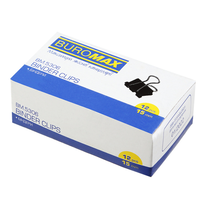 Binder negru BUROMAX, 15 mm