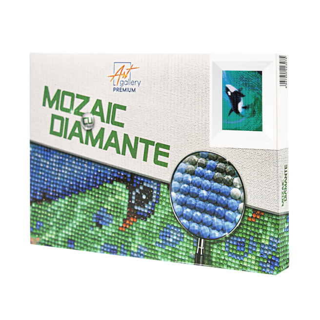 Косатка в море 20x30 см, алмазная мозаика