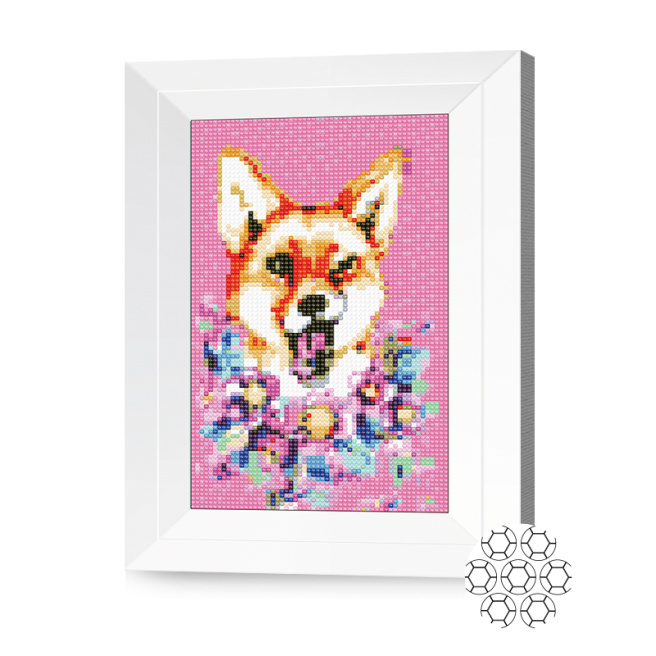 Подмигивающая лиса 20x30 см, алмазная мозаика