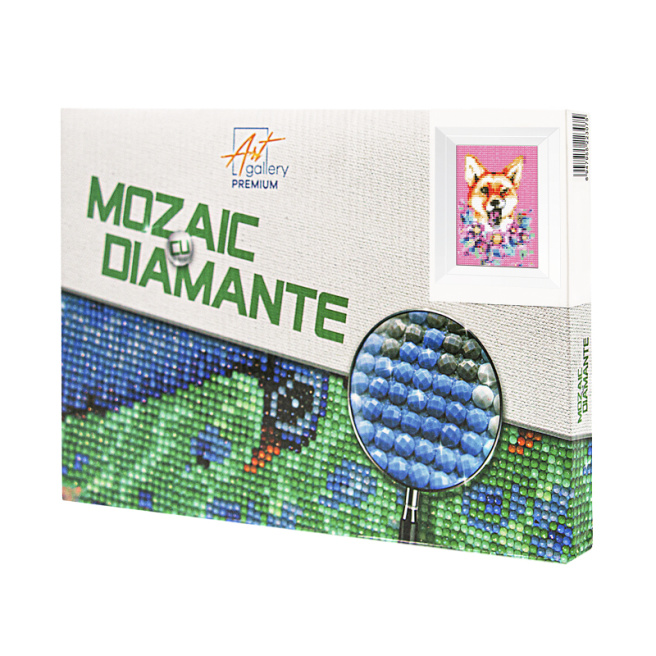 Подмигивающая лиса 20x30 см, алмазная мозаика