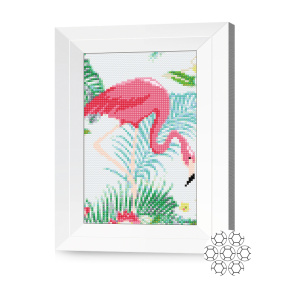 Flamingo 20x30 cm, mozaic cu diamante