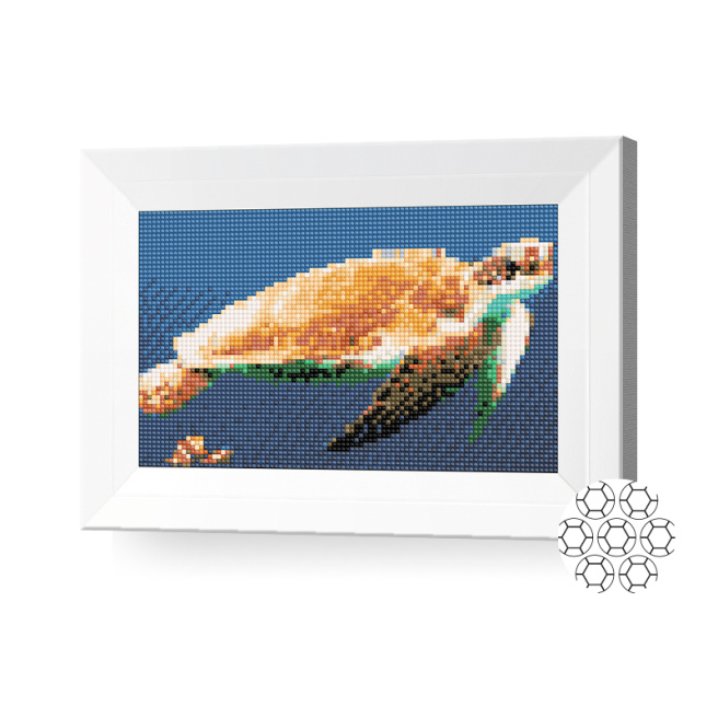 Морская черепаха 20x30 см, алмазная мозаика