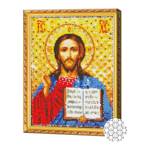 Icoană Isus Pantocrator 30x40 cm, mozaic cu diamante