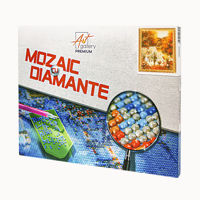 Grădină toamna 30x40 cm, mozaic cu diamante