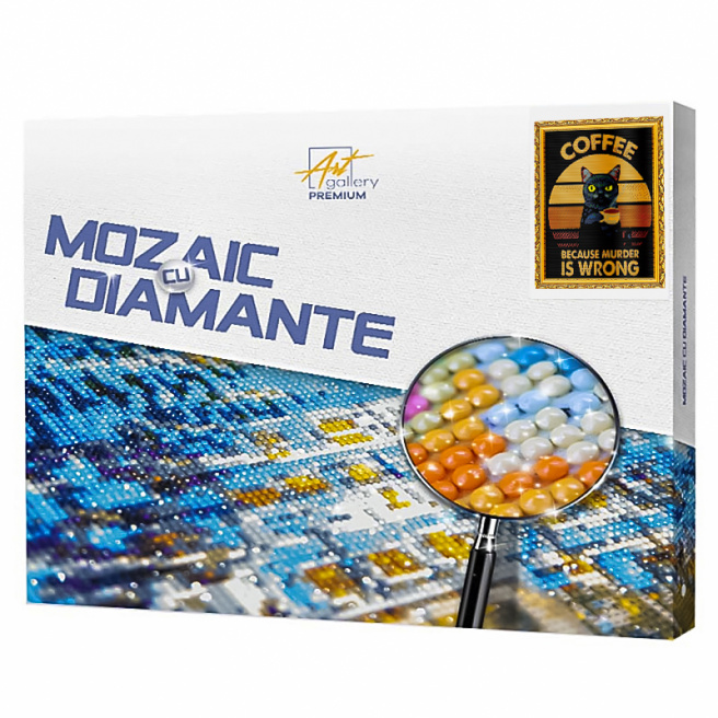 Cafea necesară 40x50 cm, mozaic cu diamante