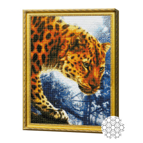 Leopard 40x50 cm, mozaic cu diamante