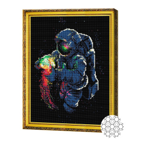 Cosmonaut și meduză 40x50 cm, mozaic cu diamante