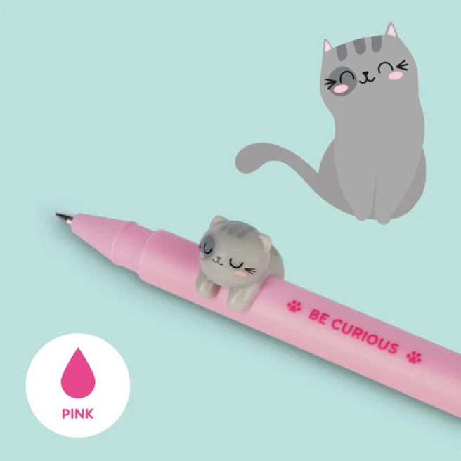 Ручка гелевая Legami "KITTY" розовая, 0,5мм