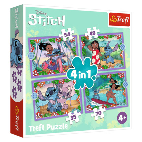 Пазлы "4in1" - "Lilo&Stitchs crazy day / Disney Lilo&Stitch"