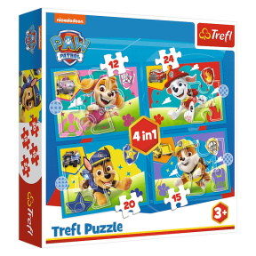 Пазлы "4in1 (12, 15, 20, 24)" - Running Pupies / Viacom PAW Patrol