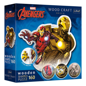 Пазлы - "160 Wooden Shaped Puzzles" - Brave Iron Man / Disney Marvel Heroes