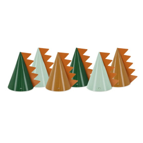 Set pălării festive Dinozauri, mix, 14 cm, 6 buc