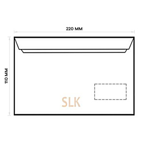 Plic DL SLK (110*220) cu fereastra (45x90) dreapta 80g/m