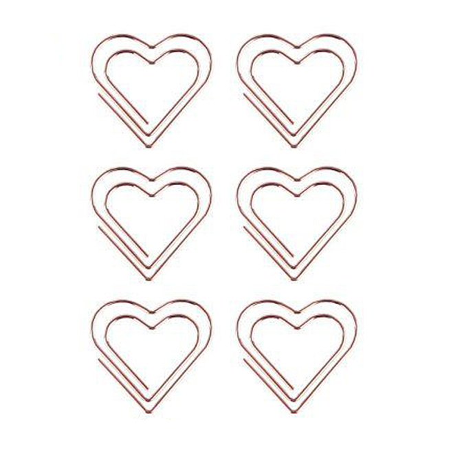 Agrafe 27 mm, Meshu "Hearts", 6 bucăți
