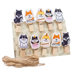 Набор прищепок для декора, Шиба Ину 2.5 см