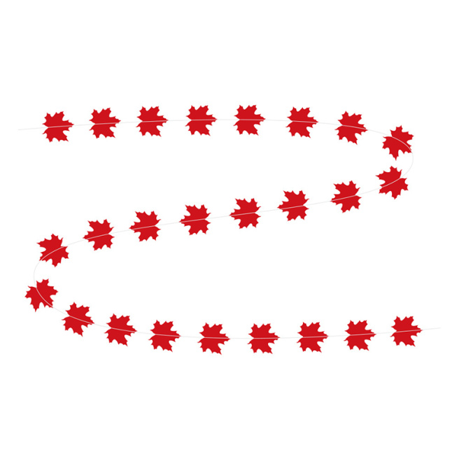 Ghirlandă de hârtie Autumn Leaves Maple Red, 3 m