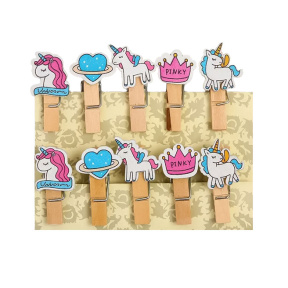 Набор прищепок для декора, Для девочек, Розовые 2.5 см