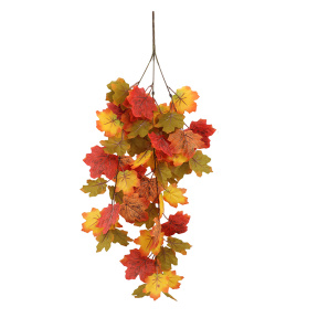 Ramură cu frunze de arțar de toamnă, galben, roșu, verde 75 cm