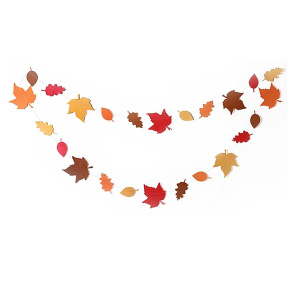 Ghirlandă de hârtie Frunze de toamna stejar, arțar, mesteacăn, 4 m
