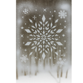 Трафарет Снежинка вид S2, 17,8*12,7 см