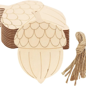 Toamna de aur, Set decor pentru colorat, lemn, Ghinde 10 buc.