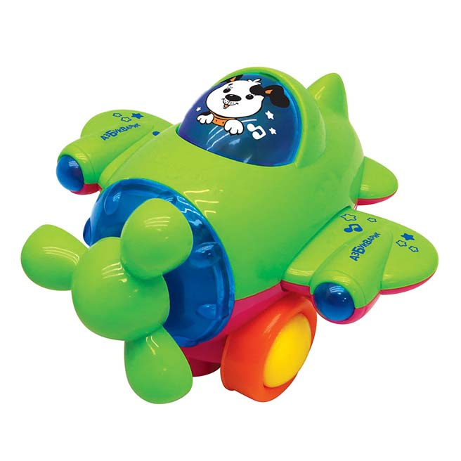 Avion muzical verde