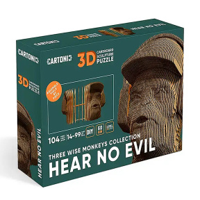 3D Puzzle Sculptură HEAR NO EVIL