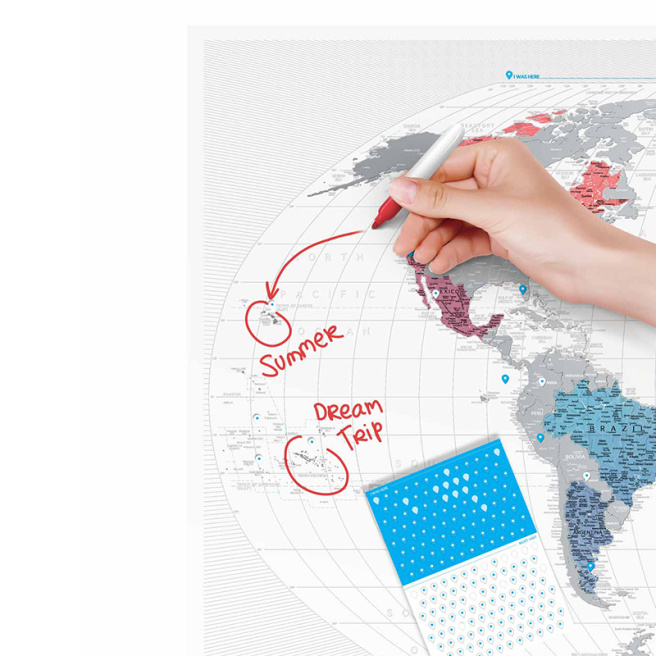 Постер Скретч-карта мира "Travel Map" Air 60x96 см