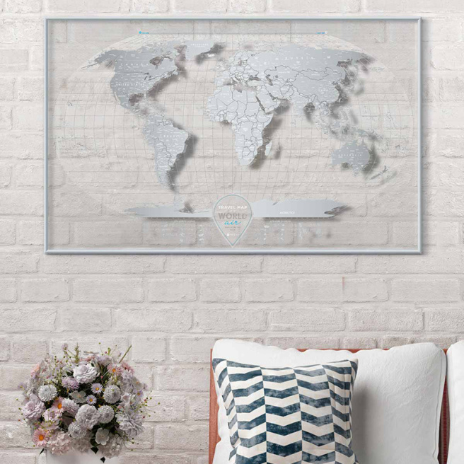 Постер Скретч-карта мира "Travel Map" Air 60x96 см