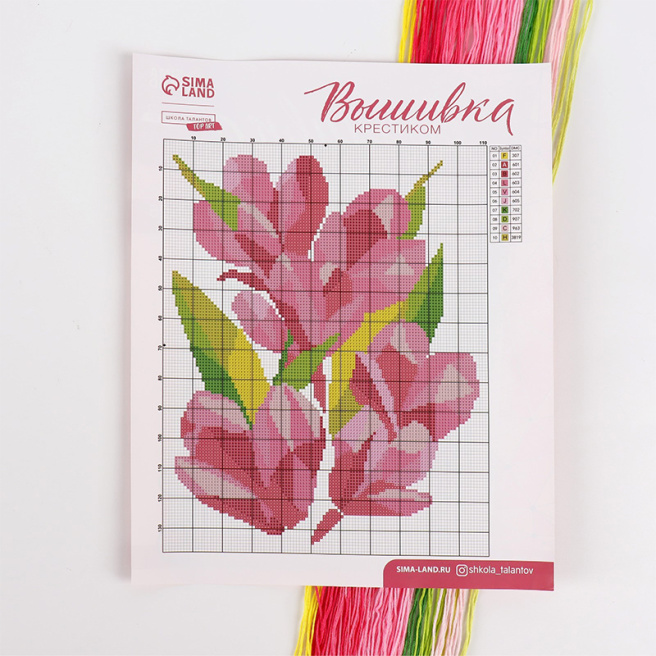 Set broderie cruciuliță „Buchet”, 20x25 cm