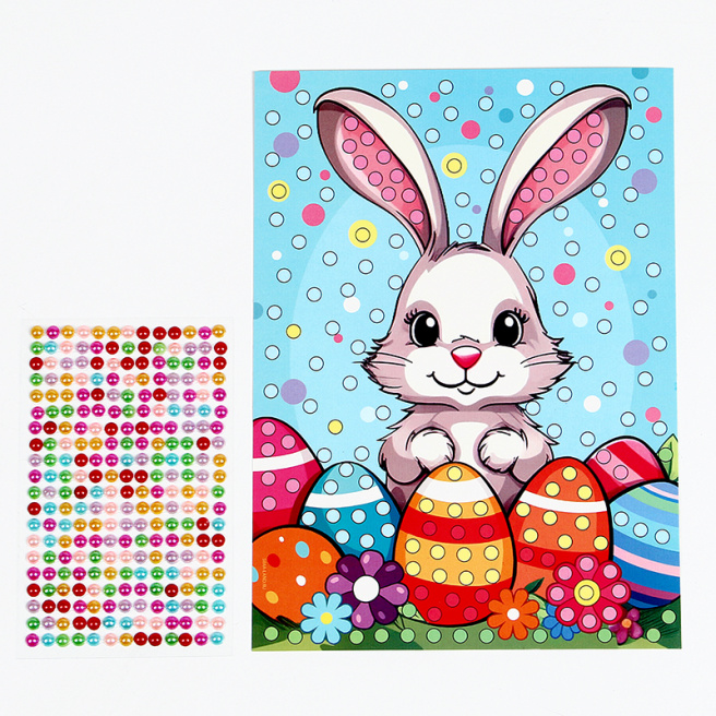Aplicație cu jumătate de mărgele perle „Bunny”