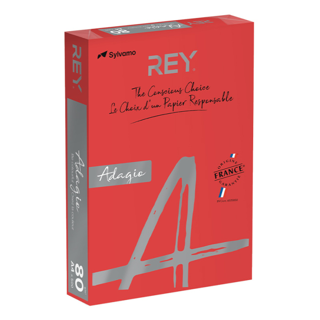 Hârtie colorată A4 ( 80gr/m2, 500 foi) intensiv roșu Adagio RED 22
