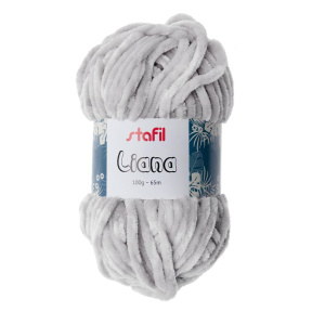 Fir de tricotat Stafil Liana, poliester, 100g, 65m, culoare gri deschis