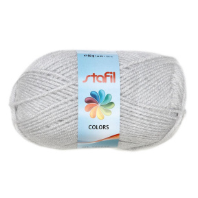 Fir de tricotat Stafil Colors, acrilic, 50g, 133 m, culoare gri perlat