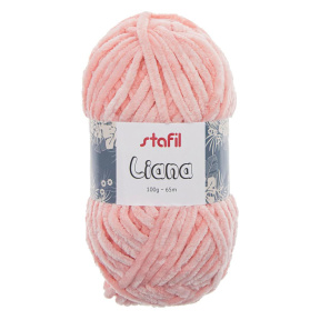 Fir de tricotat Stafil Liana, poliester, 100g, 65m, culoare roz moale