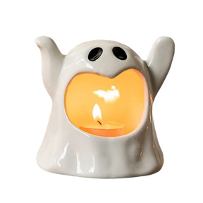 Decorațiune de Halloween: Suport de lumânare LED în formă de fantomă