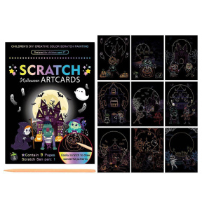 Set de Scratch carduri Halloween: Casă bântuită