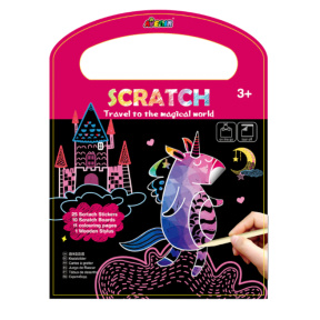 Скретч-набор - Волшебный мир. Карточки, стикеры, раскраски (25+10+11)