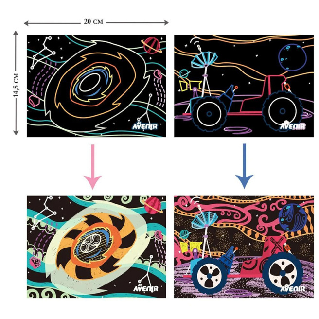 Scratch Cartonașe răzuibile - Cosmos (8)