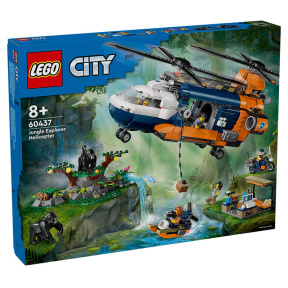 Constructor LEGO City Elicopterul Jungle Explorer la tabăra de bază