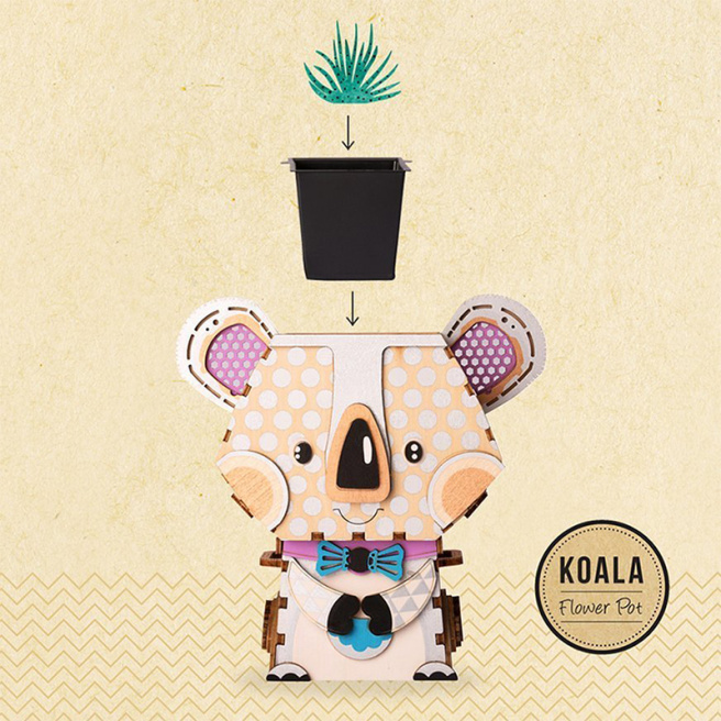 Set de creativitate, Crează ghiveci pentru plante "Koala"