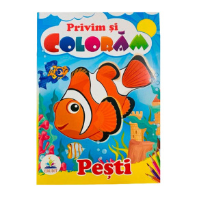 Privim și colorăm. Pești
