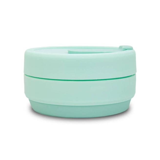 Pahar pentru apă din silicon CoolPack 355 ml, pliabil, mentă