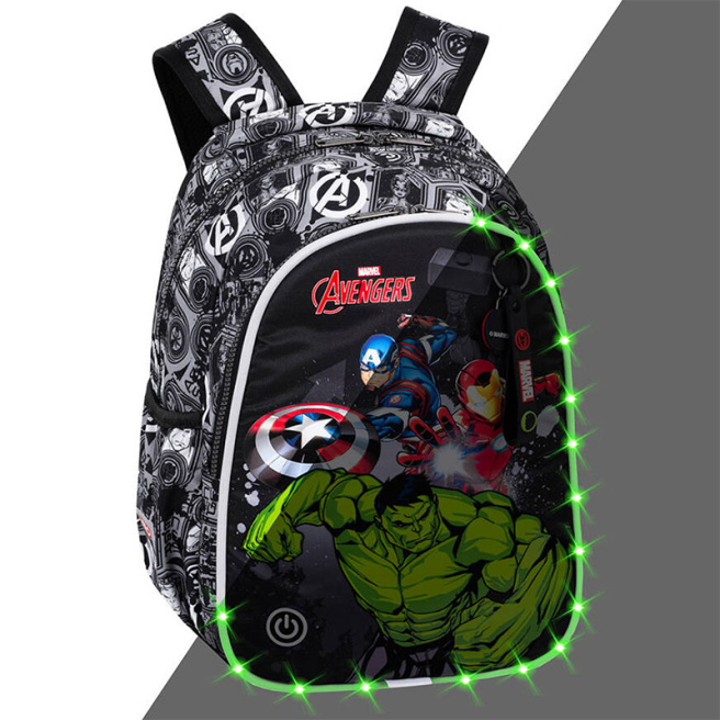 Школьный рюкзак CoolPack Disney с двумя отделениями 22L, Avengers, Led